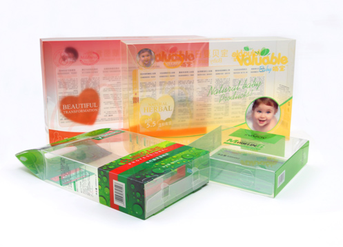 UV printing PET, PVC plastic box packaging